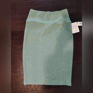 LuLaRoe Green "Cassie" midi skirt NWT